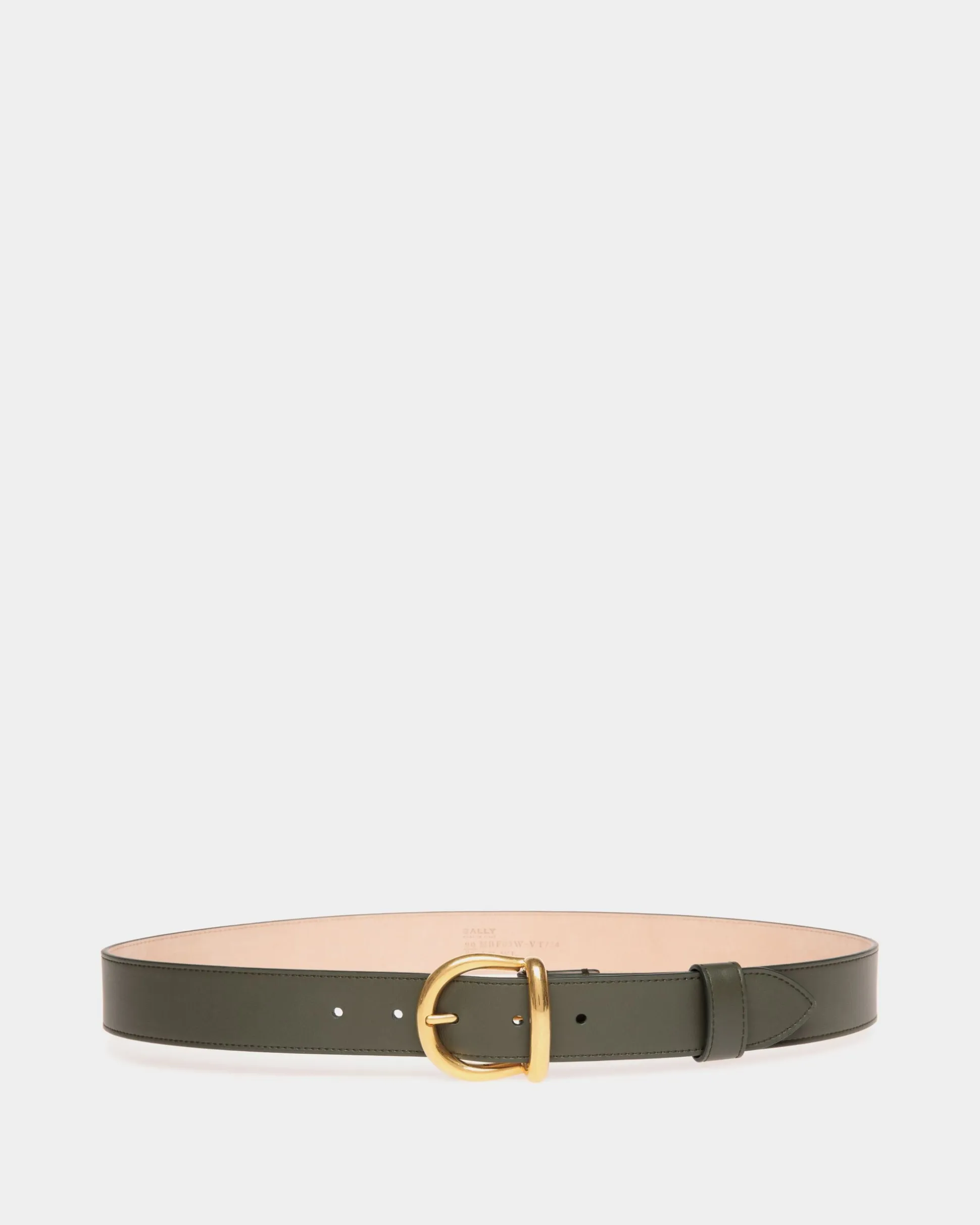Adrien Brody Travel Collection Belt In Olive Green Leather