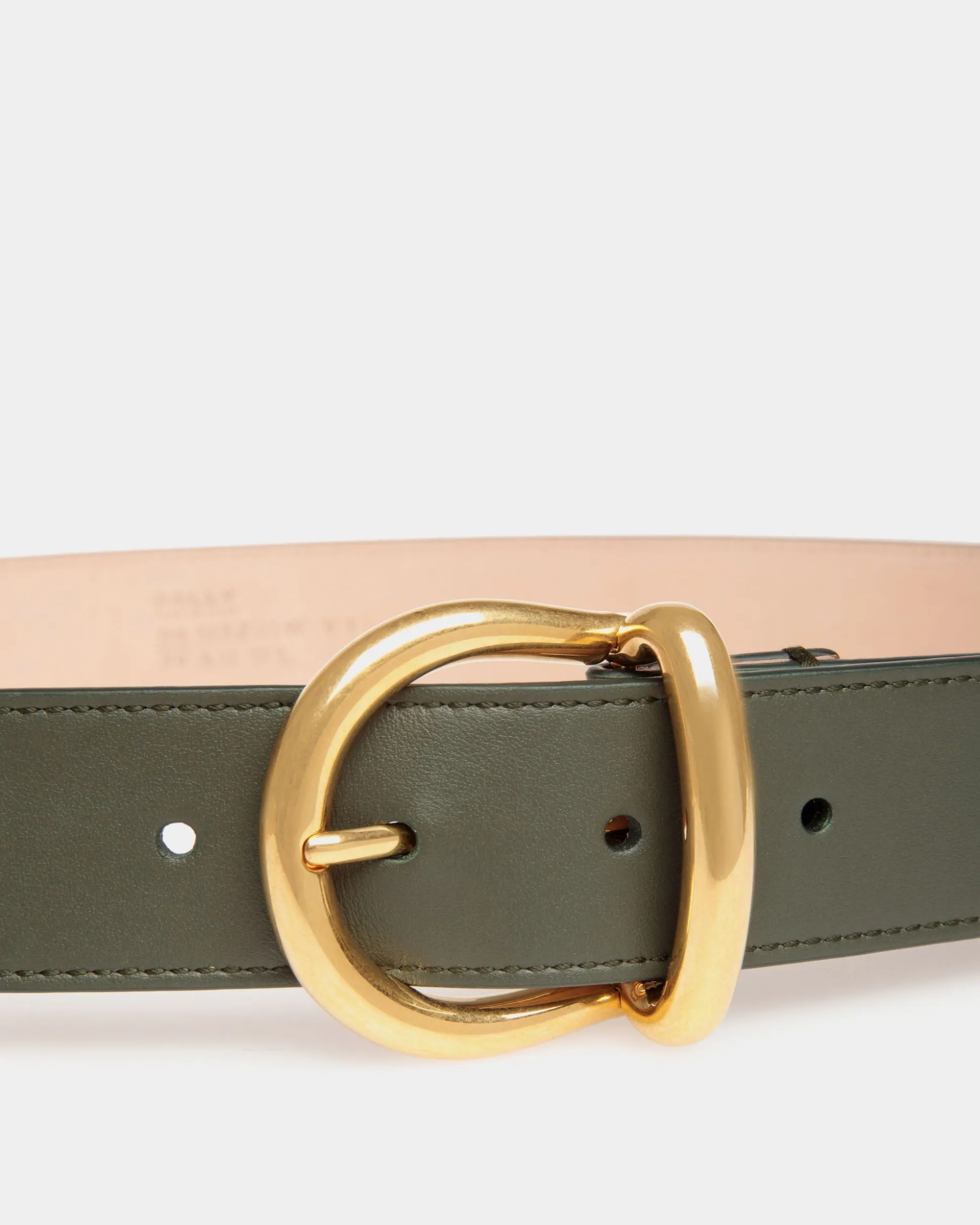 Adrien Brody Travel Collection Belt In Olive Green Leather