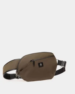 Adrien Brody Travel Collection Crossbody In Military Green Nylon