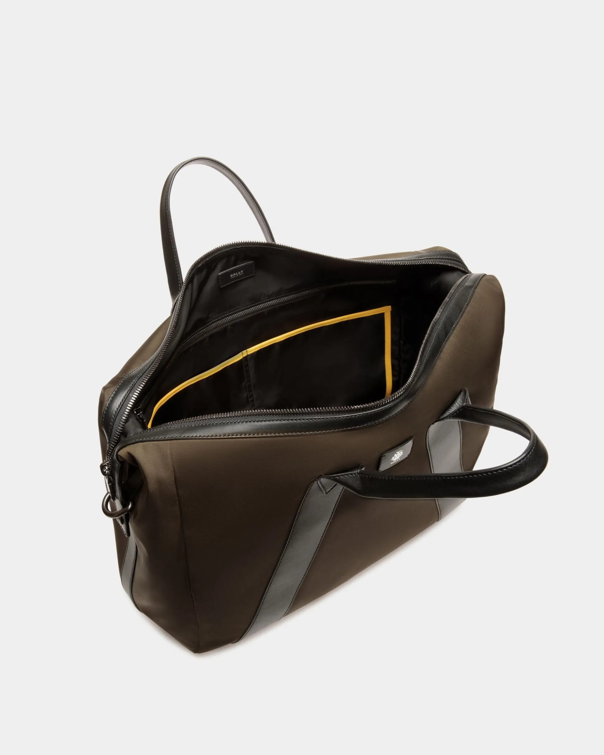 Adrien Brody Travel Collection Weekender In Military Green And Black Nylon