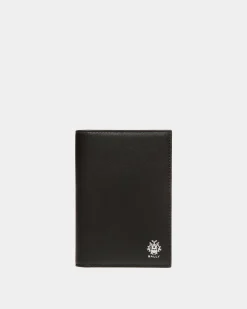 Adrien Brody Travel Collection Passport Case In Black And Yellow Leather