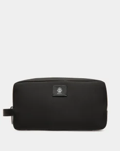 Adrien Brody Travel Collection Washbag In Black And Yellow Nylon