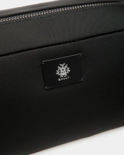 Adrien Brody Travel Collection Washbag In Black And Yellow Nylon