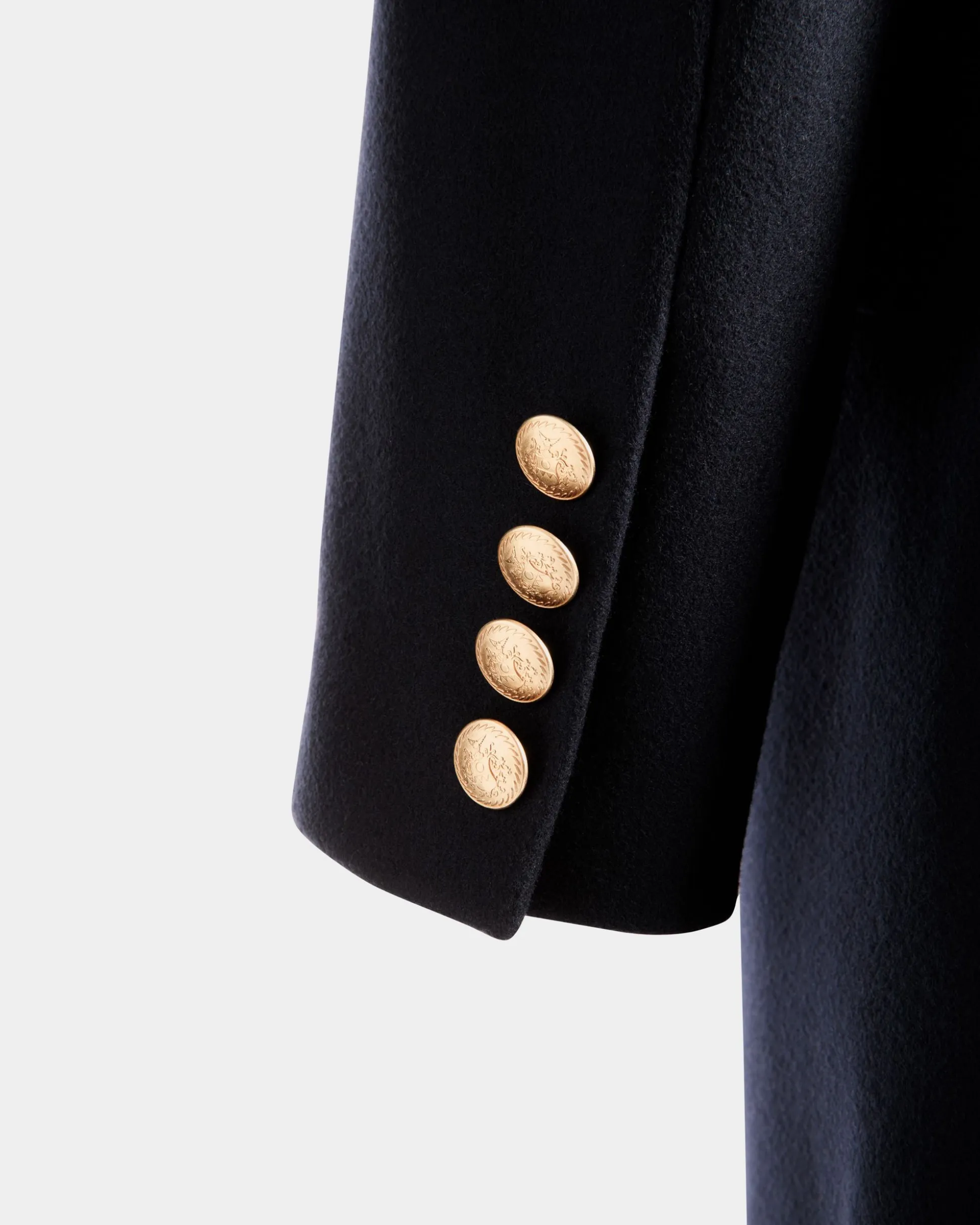 Adrien Brody Travel Collection Single-breasted Coat In Navy Blue Wool Blend