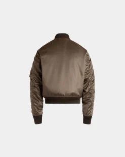 Adrien Brody Travel Collection Bomber In Military Green Nylon