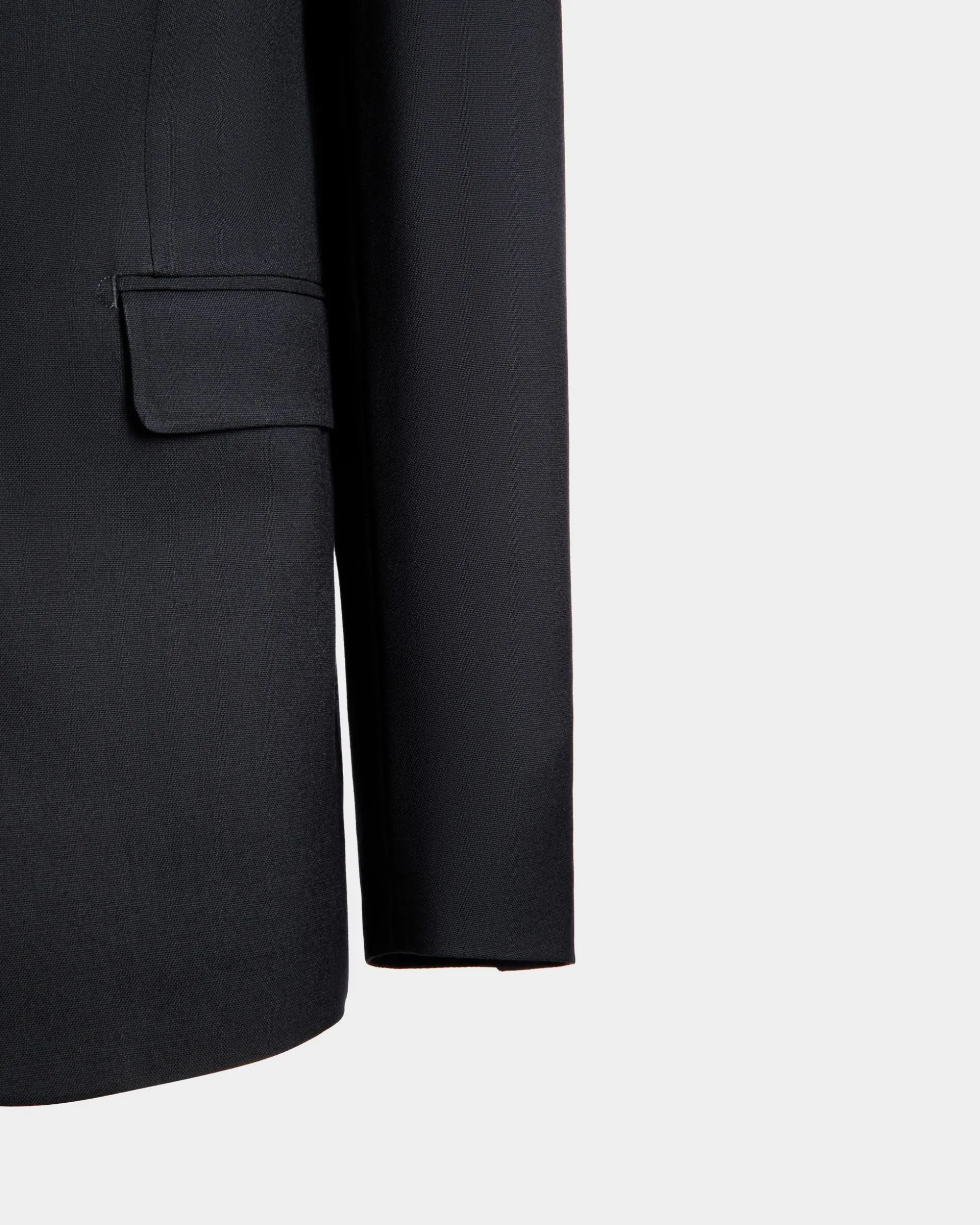 Adrien Brody Travel Collection Single-Breasted Blazer In Navy Blue Wool