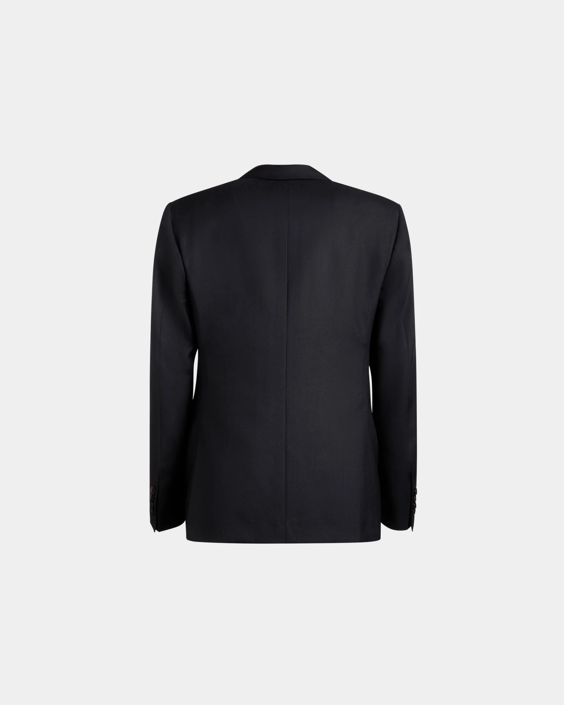 Adrien Brody Travel Collection Single-Breasted Blazer In Navy Blue Wool