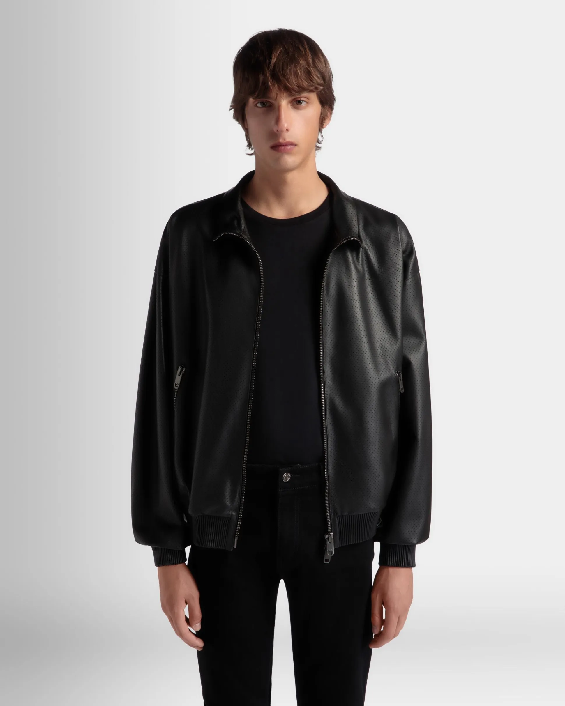 Adrien Brody Travel Collection Blouson In Black Leather
