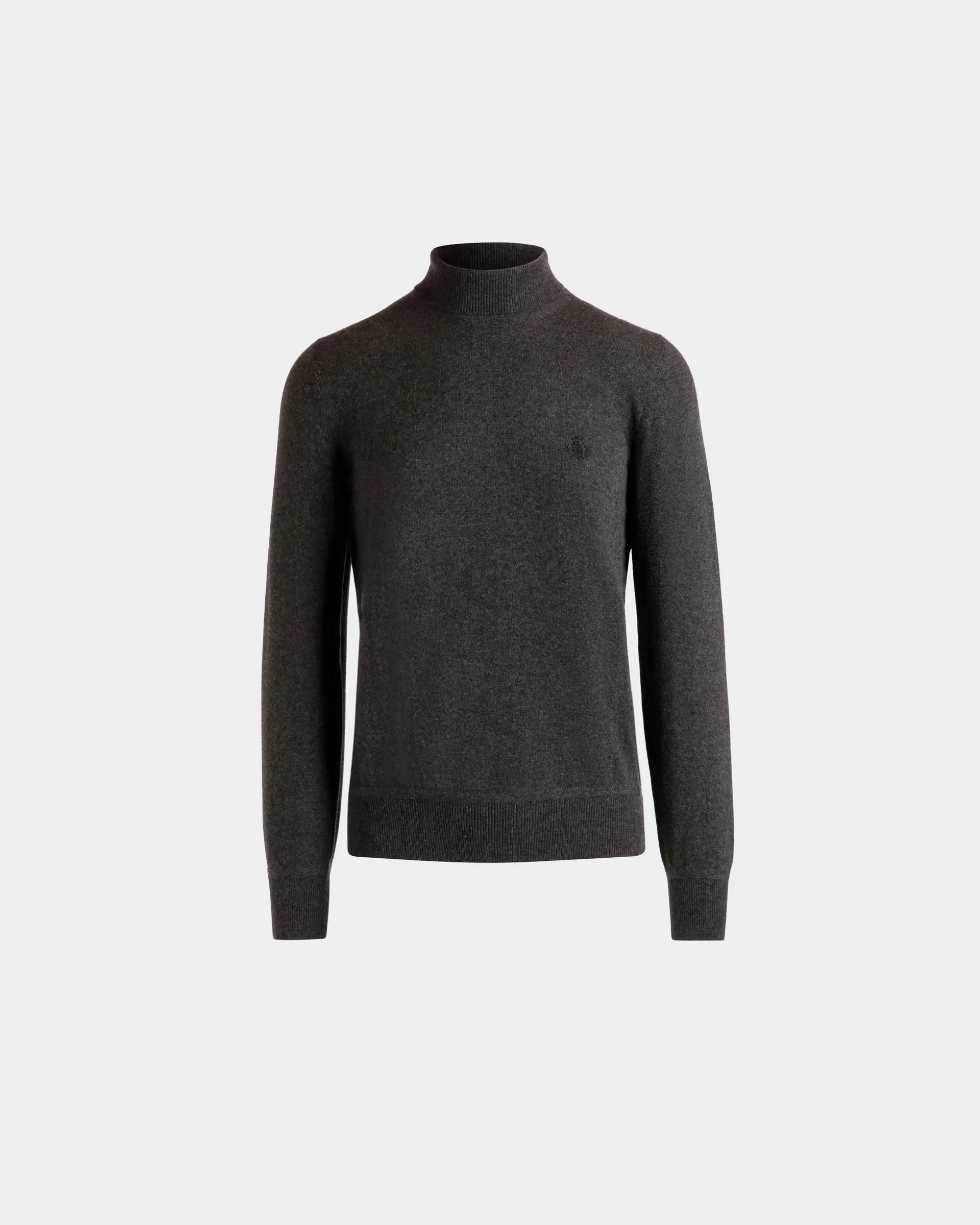 Adrien Brody Travel Collection Turtleneck In Dark Grey Cashmere