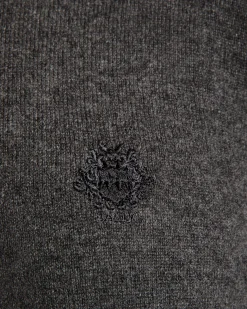 Adrien Brody Travel Collection Turtleneck In Dark Grey Cashmere