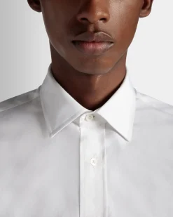 Adrien Brody Travel Collection Long Sleeve Shirt In White Cotton