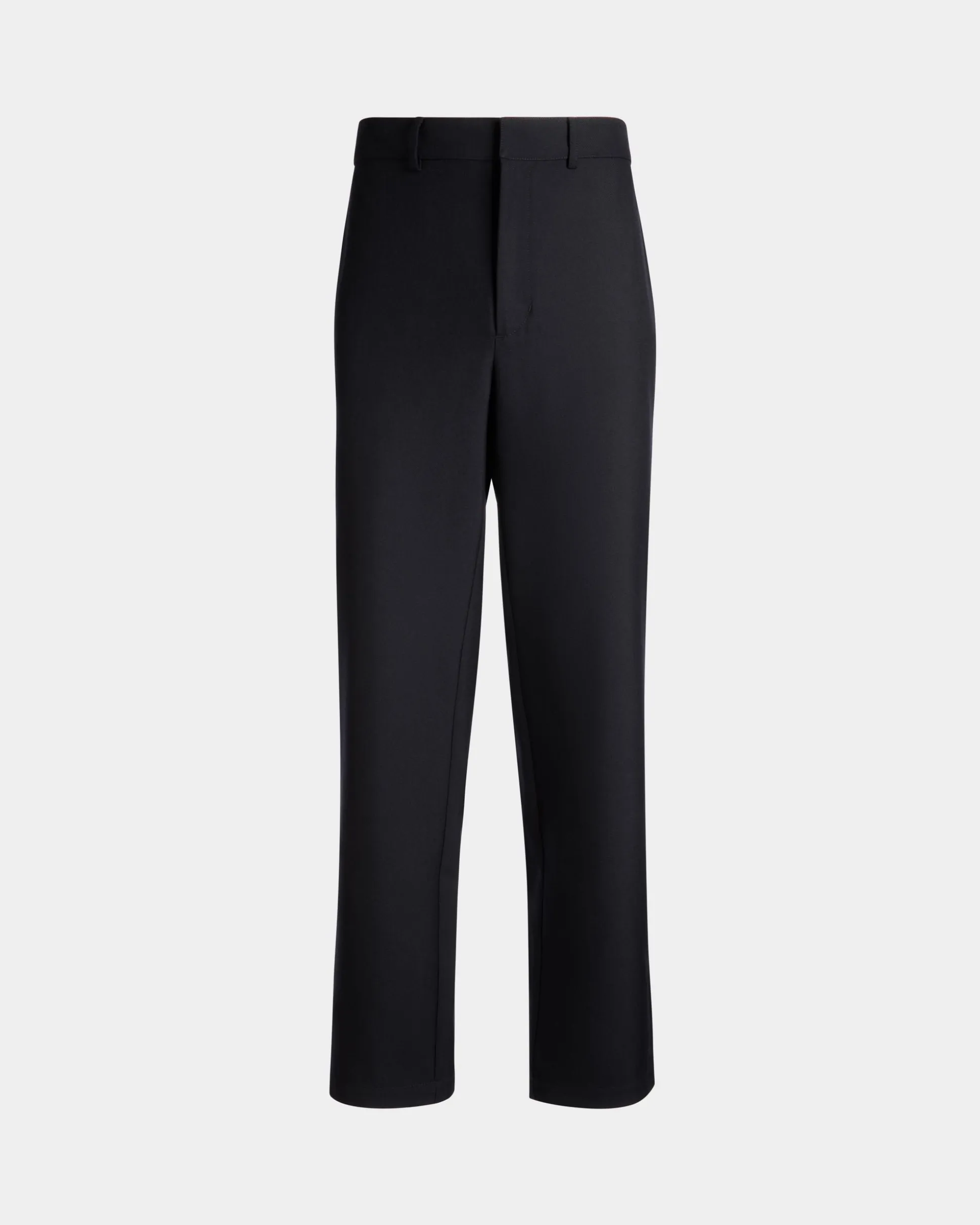 Adrien Brody Travel Collection Chino Pants In Navy Blue Wool Blend
