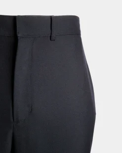 Adrien Brody Travel Collection Chino Pants In Navy Blue Wool Blend