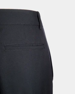Adrien Brody Travel Collection Chino Pants In Navy Blue Wool Blend