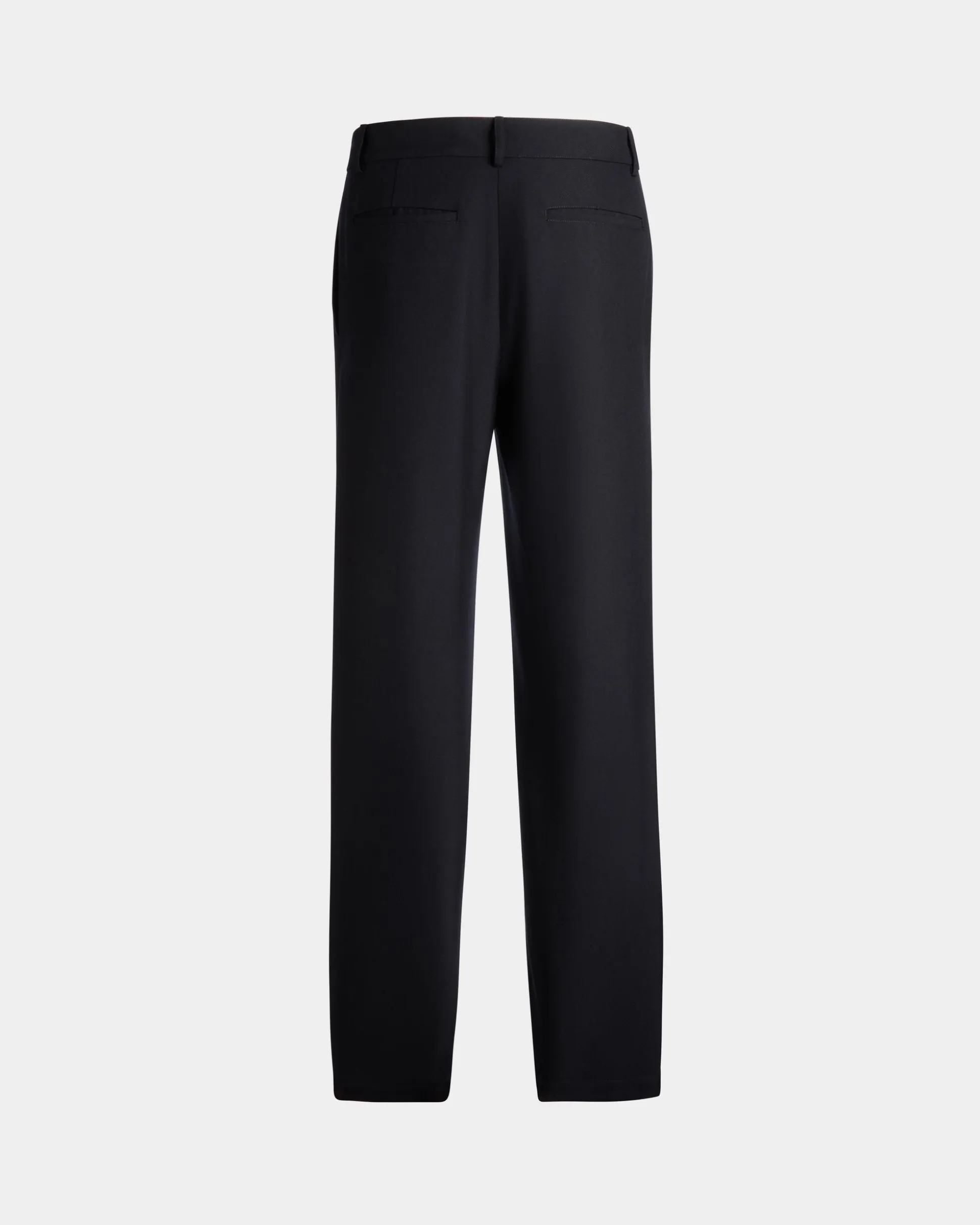 Adrien Brody Travel Collection Chino Pants In Navy Blue Wool Blend