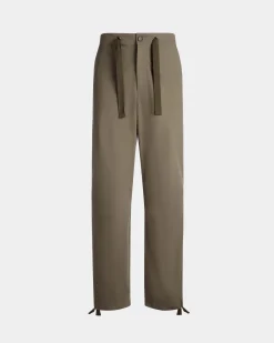 Adrien Brody Travel Collection Pants In Military Green Cotton