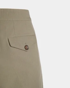 Adrien Brody Travel Collection Pants In Military Green Cotton