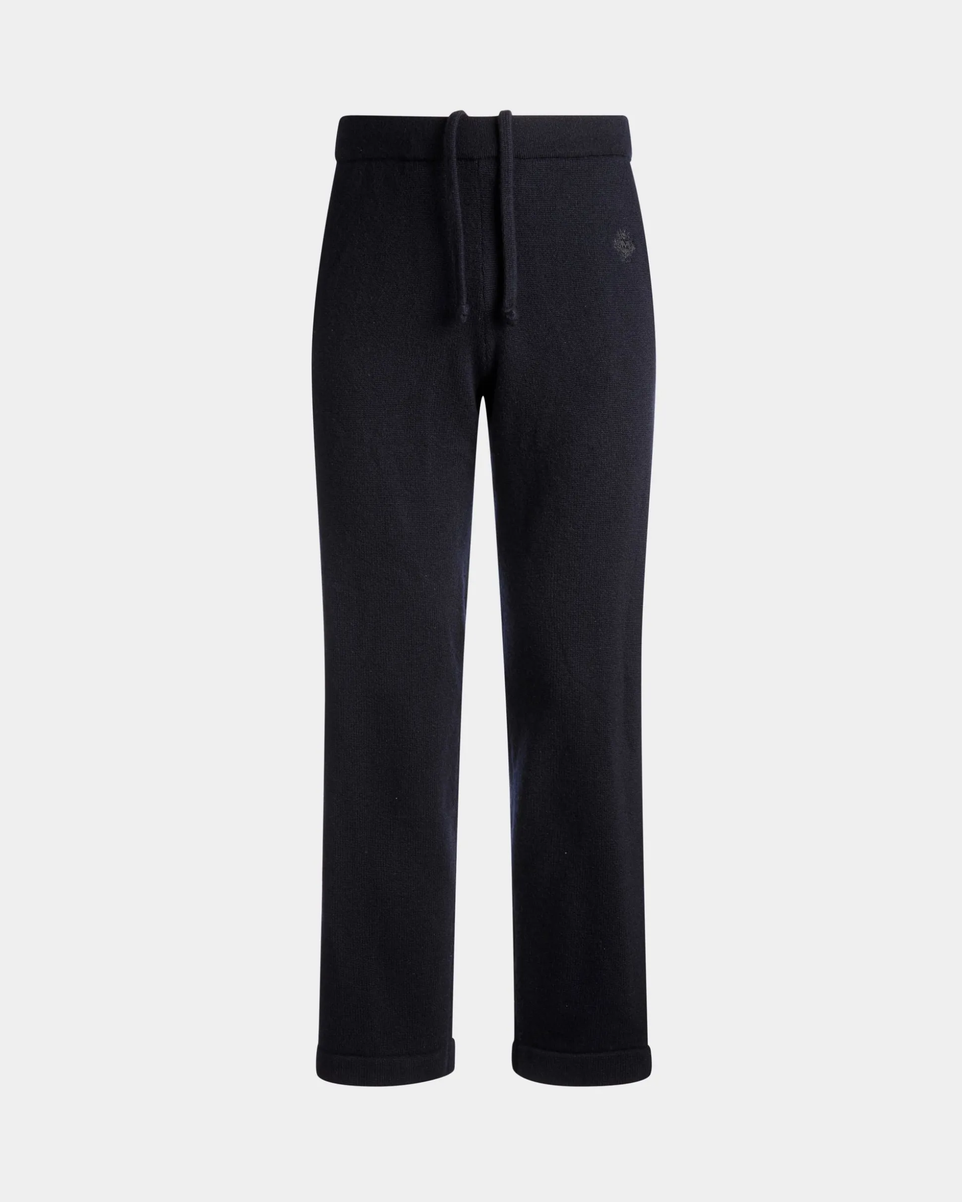 Adrien Brody Travel Collection Sweatpants In Navy Blue Wool Blend