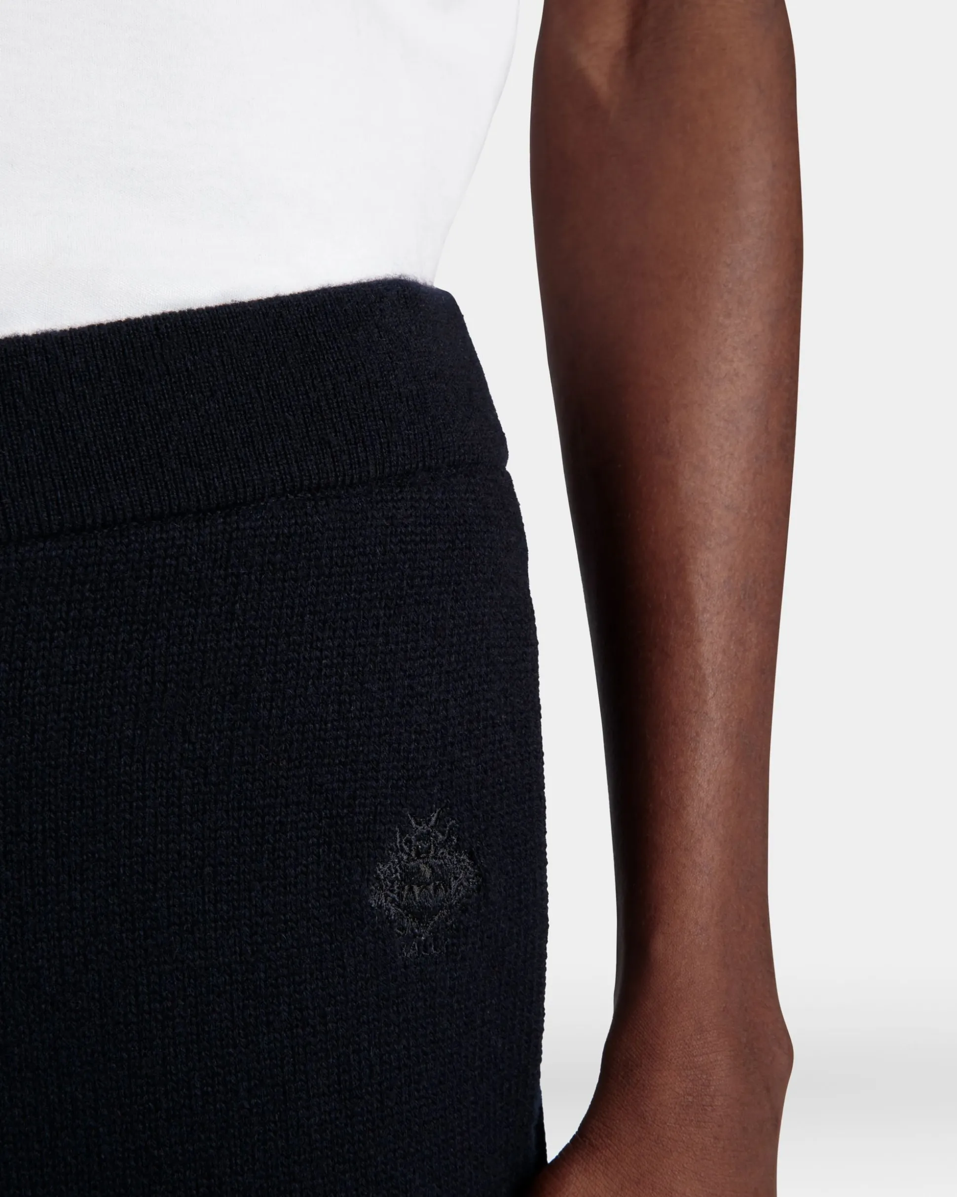 Adrien Brody Travel Collection Sweatpants In Navy Blue Wool Blend