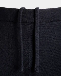 Adrien Brody Travel Collection Sweatpants In Navy Blue Wool Blend
