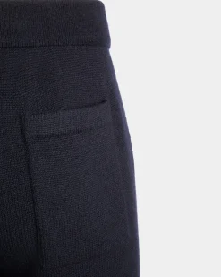 Adrien Brody Travel Collection Sweatpants In Navy Blue Wool Blend