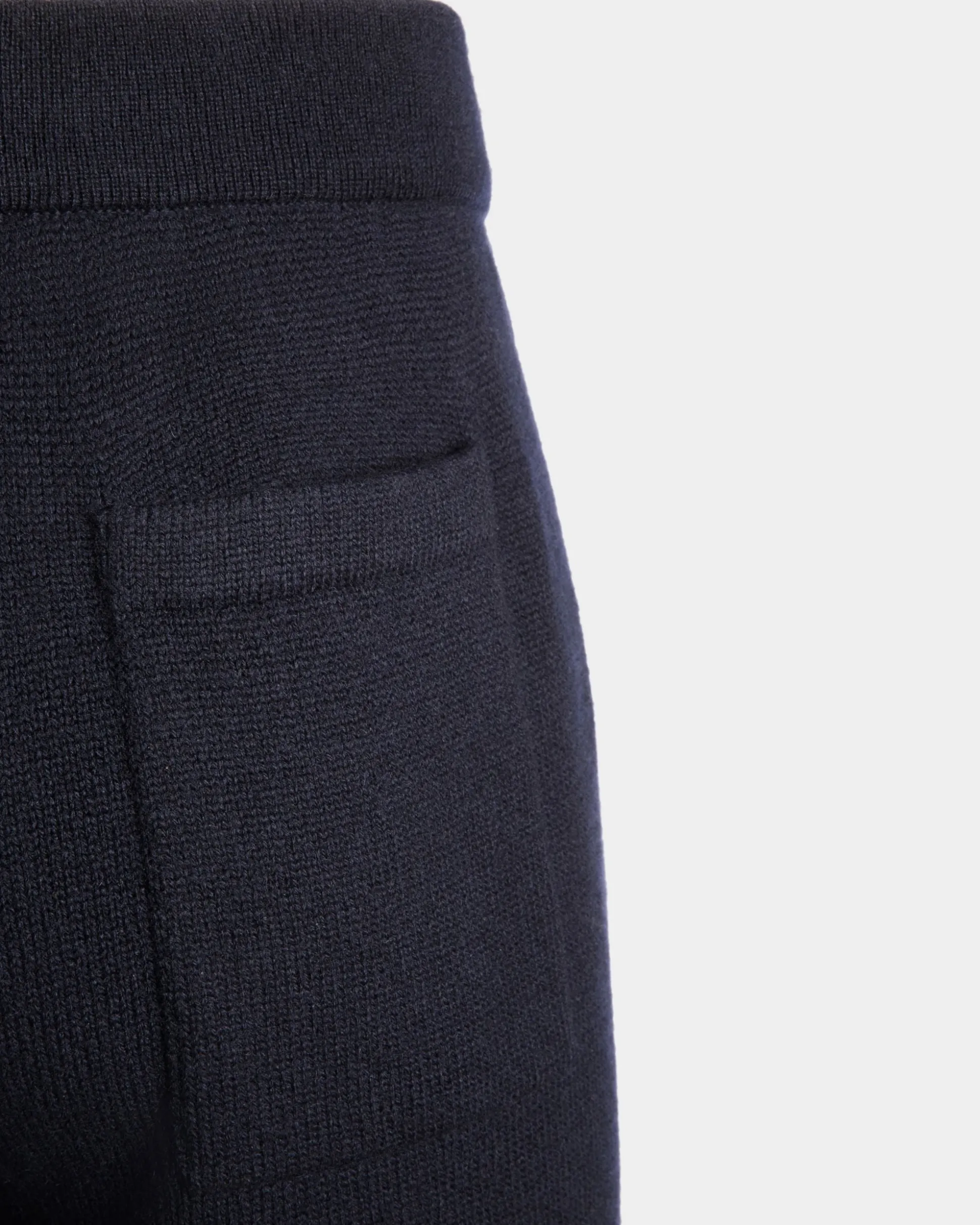 Adrien Brody Travel Collection Sweatpants In Navy Blue Wool Blend