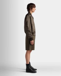 Adrien Brody Travel Collection Shorts In Military Green Cotton