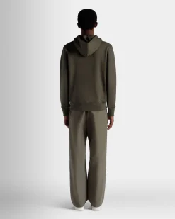 Adrien Brody Travel Collection Hoodie In Olive Green Cashmere Blend