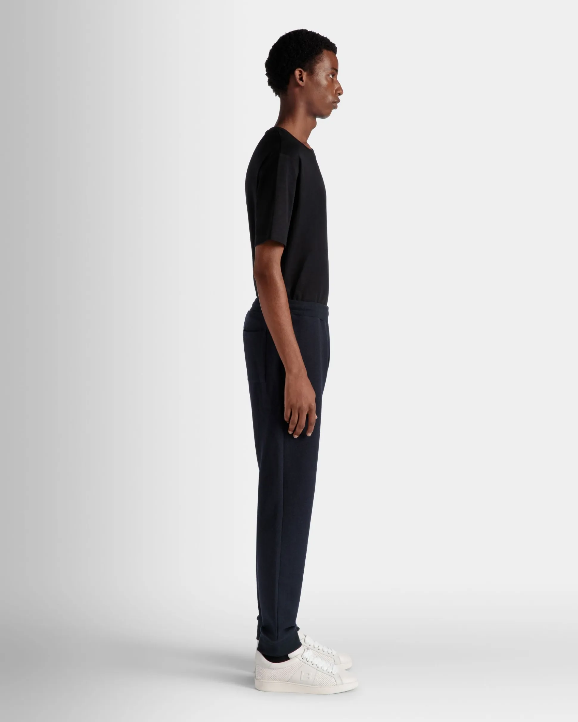 Adrien Brody Travel Collection Sweatpants In Navy Blue Cashmere Blend