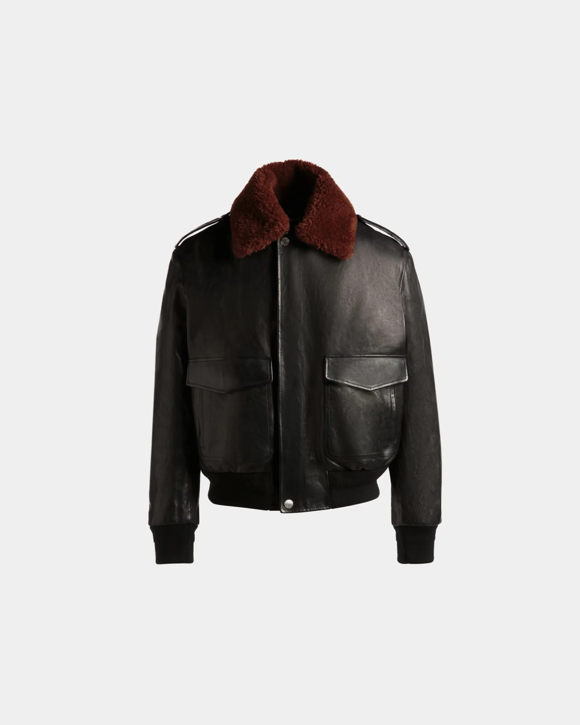 Aviator Jacket In Black Leather