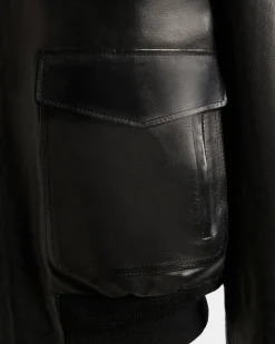 Aviator Jacket In Black Leather