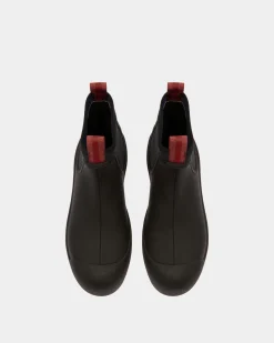 Bally Curling Booties In Black Leather