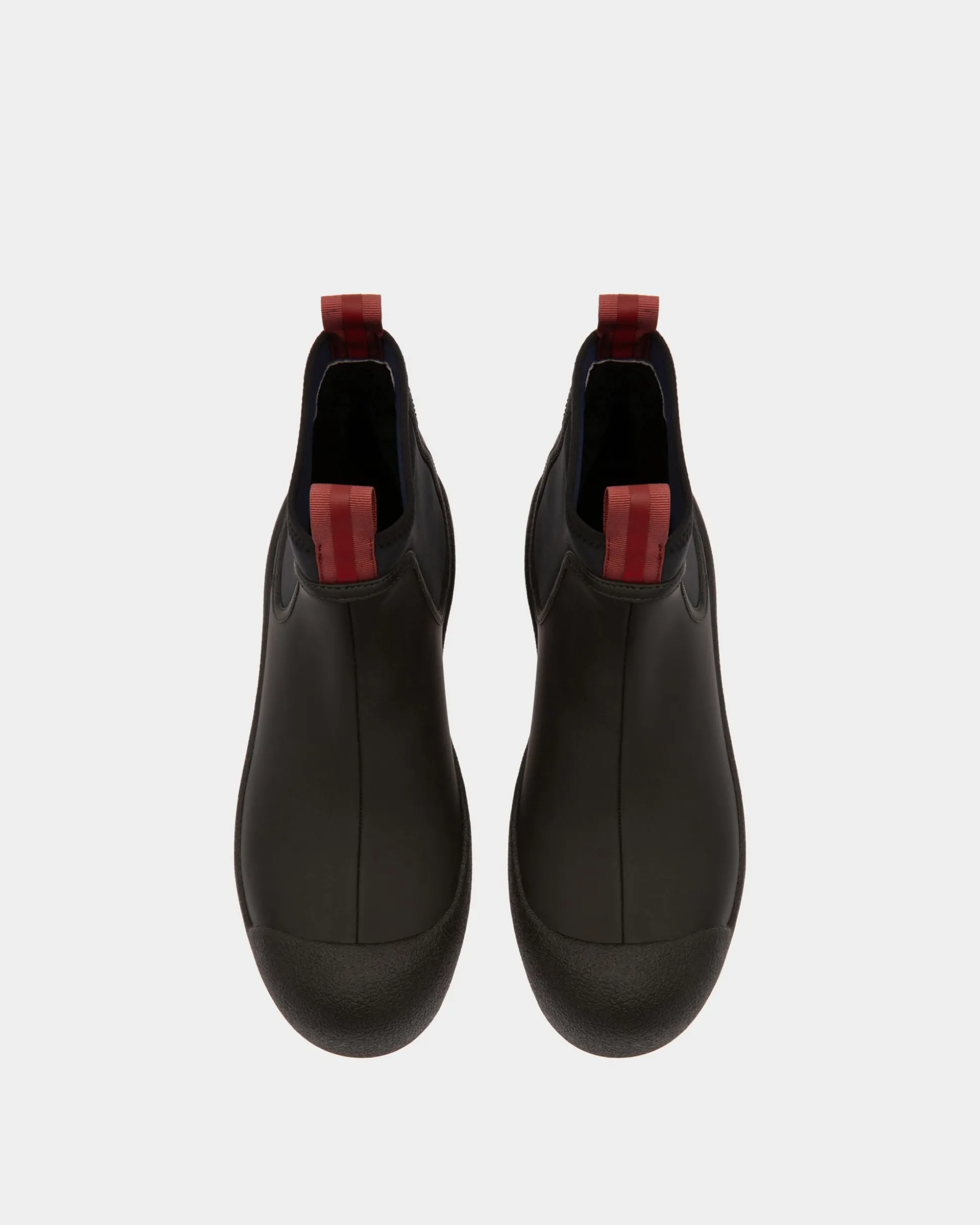 Bally Curling Booties In Black Leather