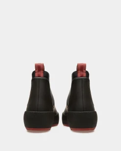 Bally Curling Booties In Black Leather