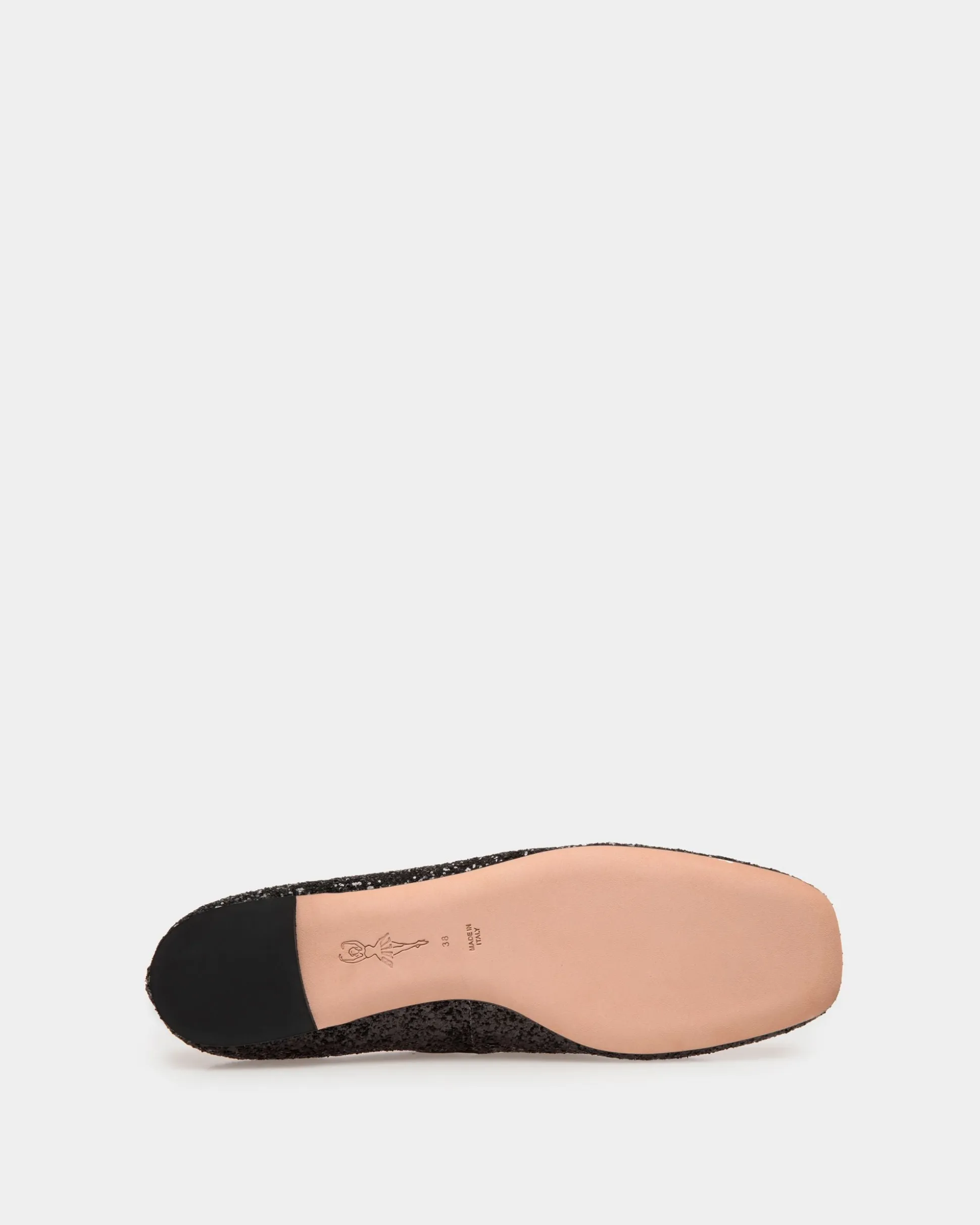 Ballyrina Flat In Black Glitter