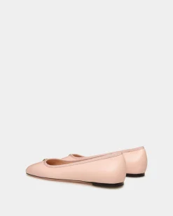 Ballyrina Flat In Light Pink Nappa Leather