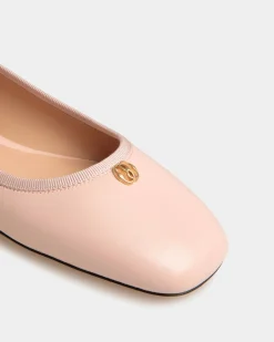 Ballyrina Flat In Light Pink Nappa Leather