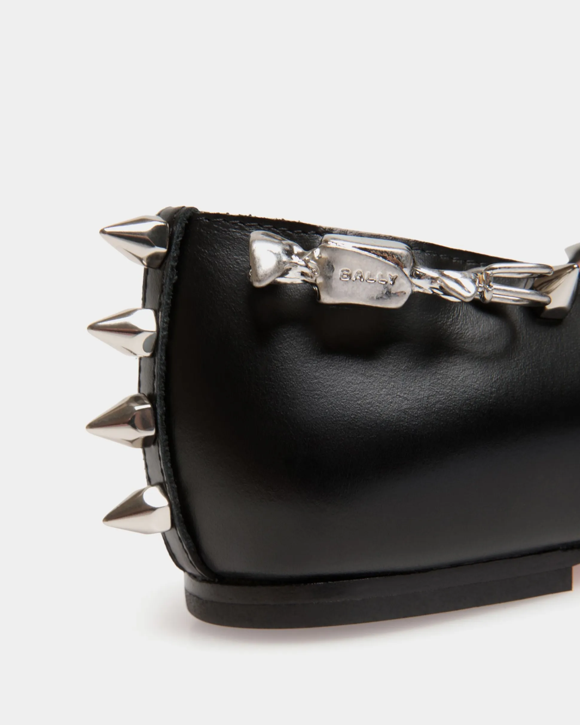 Ballyrina Mary-Jane Flat In Black Leather