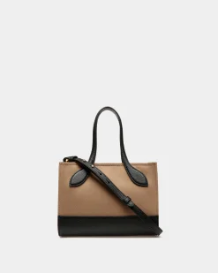 Bar Minibag In Sand And Black Fabric