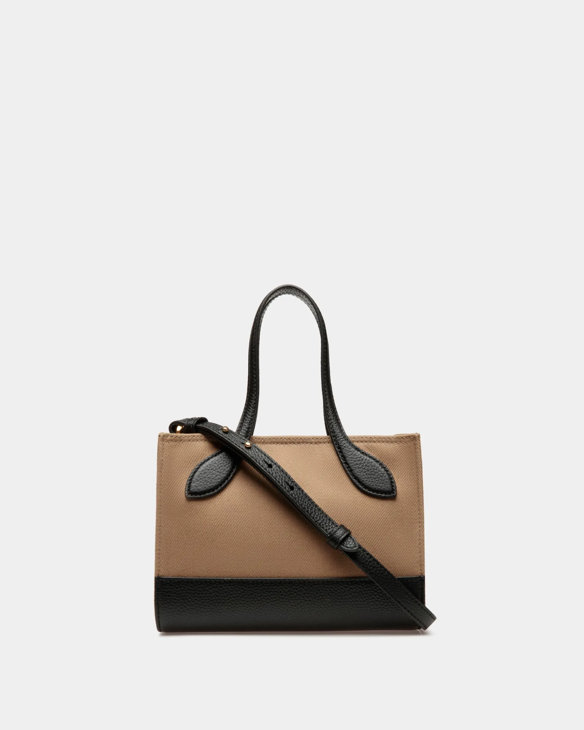 Bar Minibag In Sand And Black Fabric