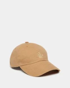 Baseball Hat With a Bally Crest Logo In Camel Cotton