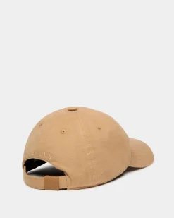 Baseball Hat With a Bally Crest Logo In Camel Cotton