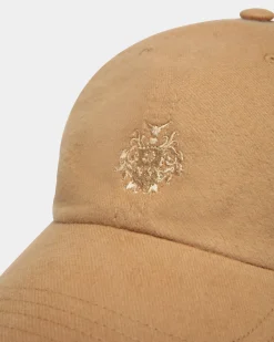 Baseball Hat With a Bally Crest Logo In Camel Cotton