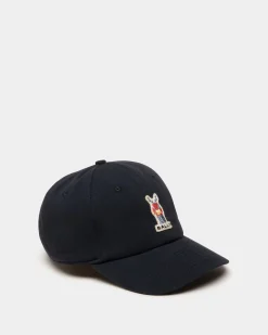 Baseball Hat With Bally Crest Label In Navy Blue Cotton