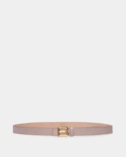 B Bold 25mm Belt In Light Beige Patent Leather