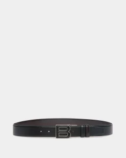 B Bold 35mm Reversible And Adjustable Belt In Black And Brown Leather