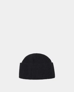 Beanie In Navy Blue Cashmere