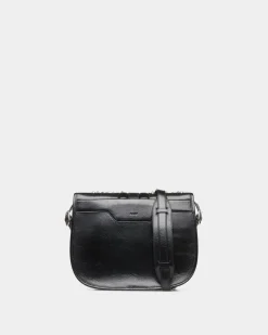 Beckett Crossbody Bag In Black Leather with Studs
