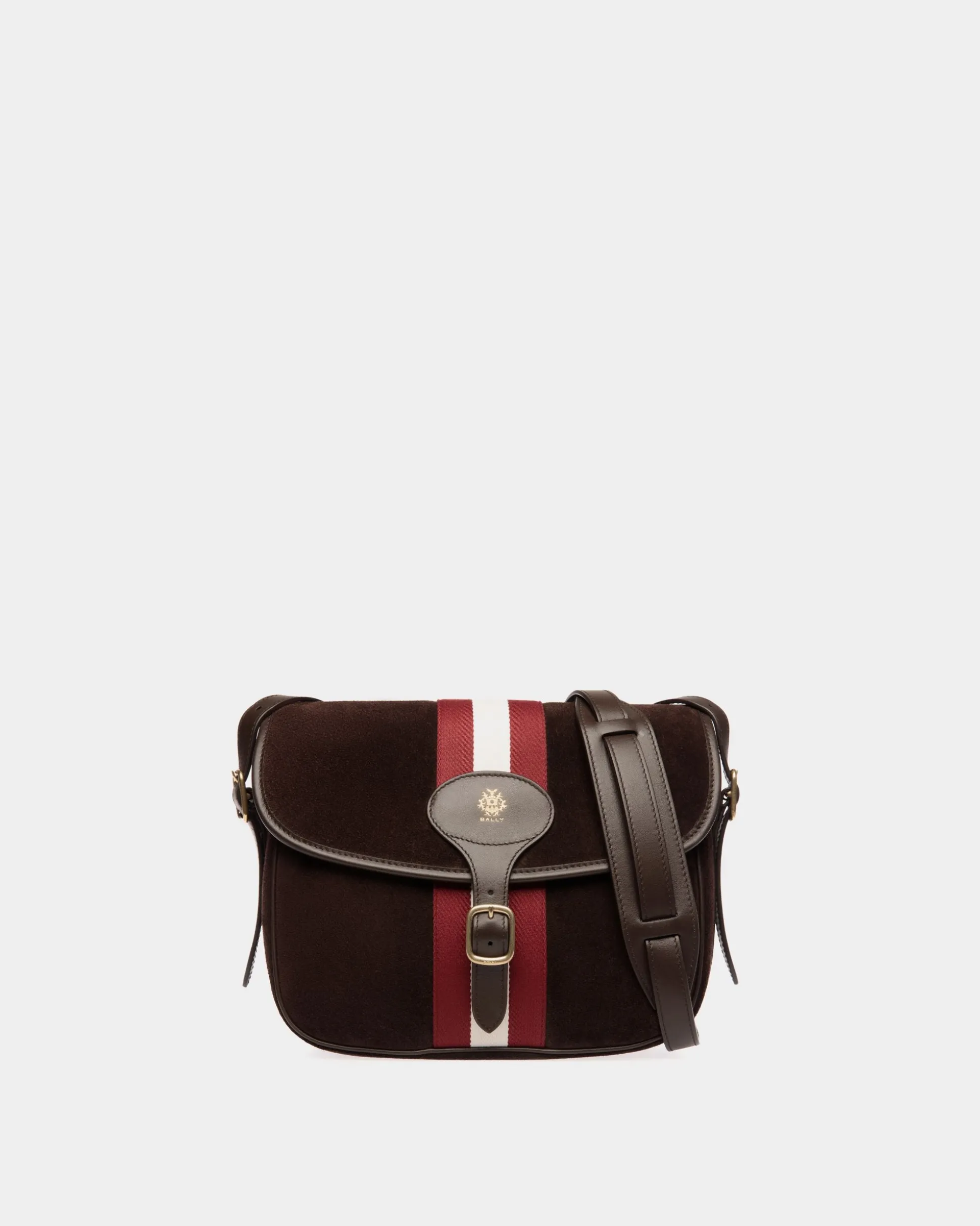 Beckett Crossbody Bag in Ebano Suede And Leather