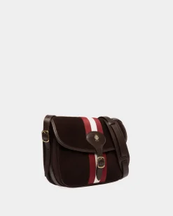 Beckett Crossbody Bag in Ebano Suede And Leather